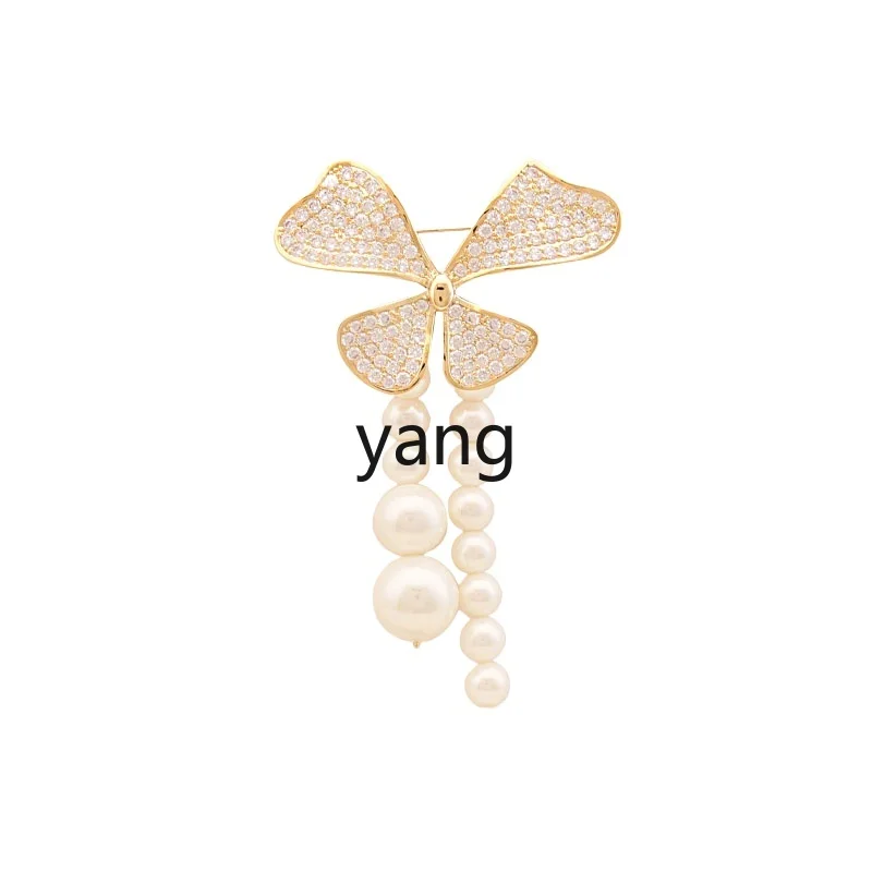

LMM Temperament Bow Brooch Premium Sense Pin Light Luxury Versatile Suit