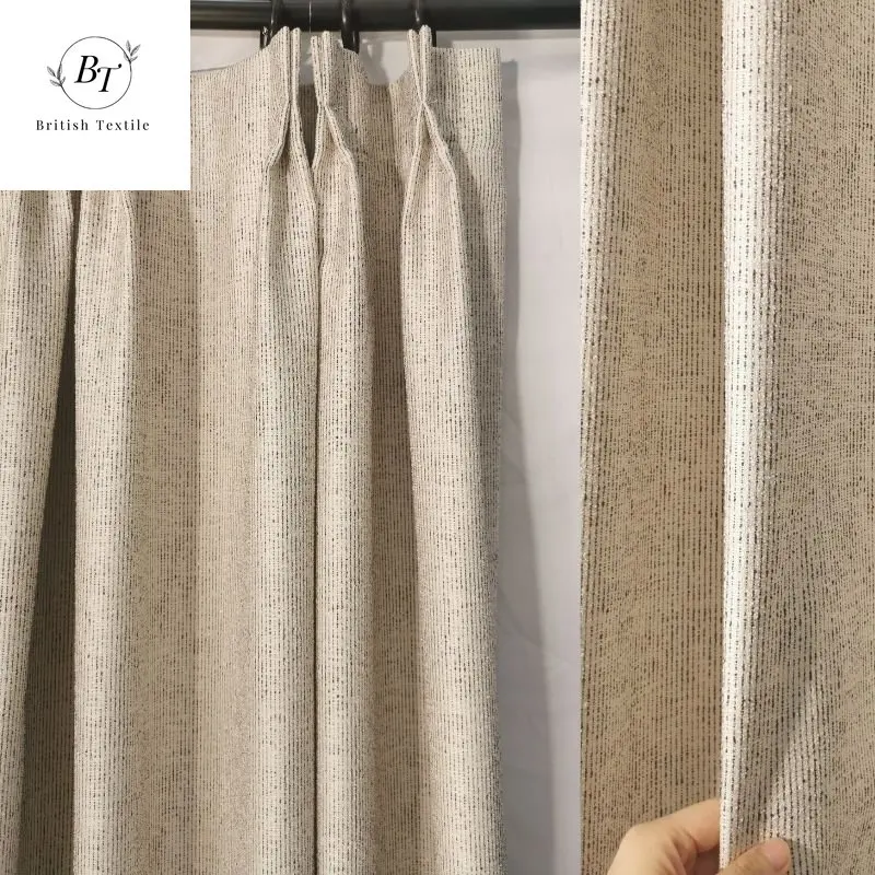 

Modern Curtains for Living Dining Room Bedroom Design Designer Curtain Cream High-density Jacquard Nordic Luxury Customization