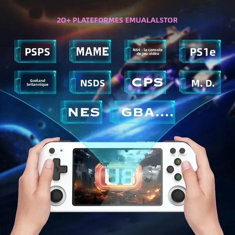وحدة تحكم ألعاب فيديو محمولة باليد 128G U8 ريترو نظام لينكس 4.0 بوصة IPS شاشة R35s Pro مشغل فيديو جيب محمول وألعاب 64 جيجابايت #2