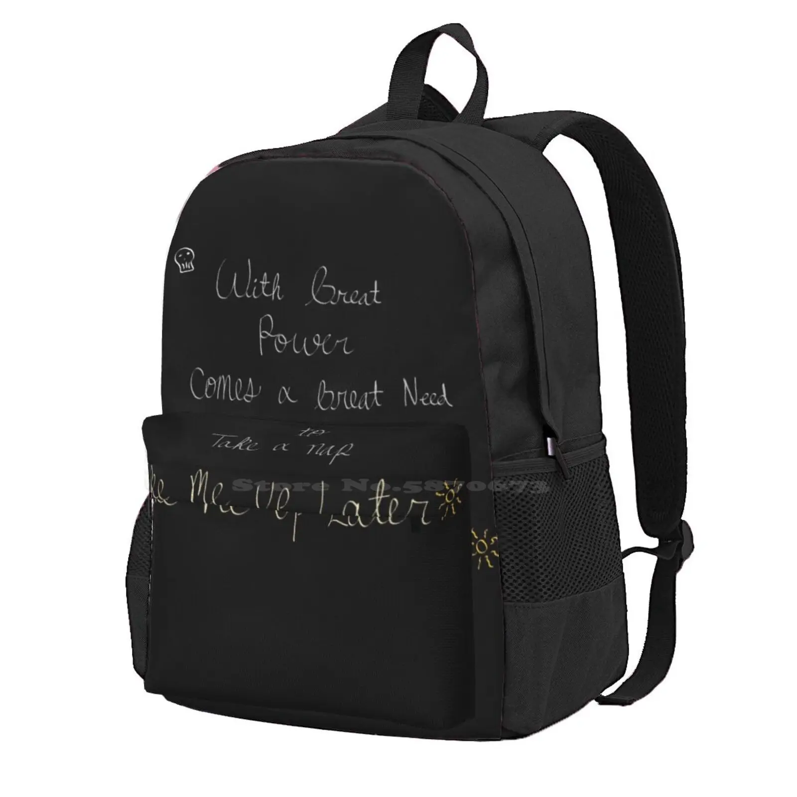 With Great Power Comes A Great Need To Take A Nap Hot Sale Schoolbag Backpack Fashion Bags Nico Di Angelo Heros Of Olympus