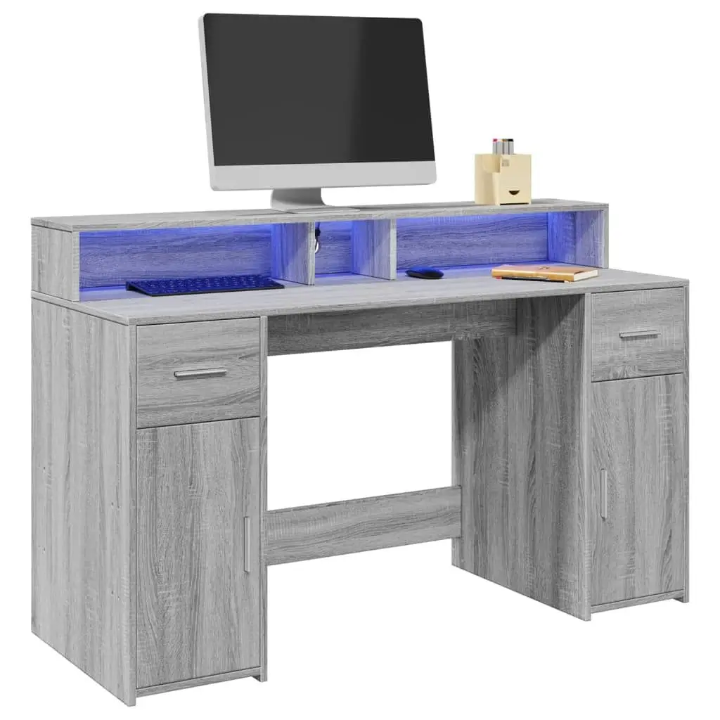 

Desk Grey sonoma Engineered wood Medium Desk Rectangular