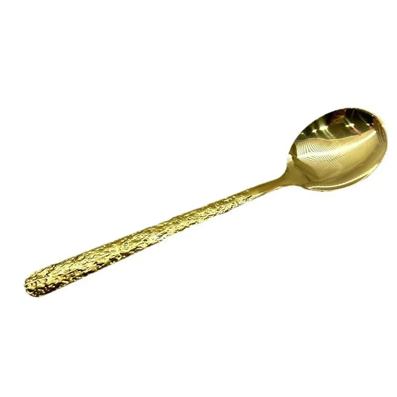 

1Pc Stainless Steel Round Head Spoon Kitchen Tableware Household Soup Spoon Dessert Spoon Rice Scoop Kitchen Tool