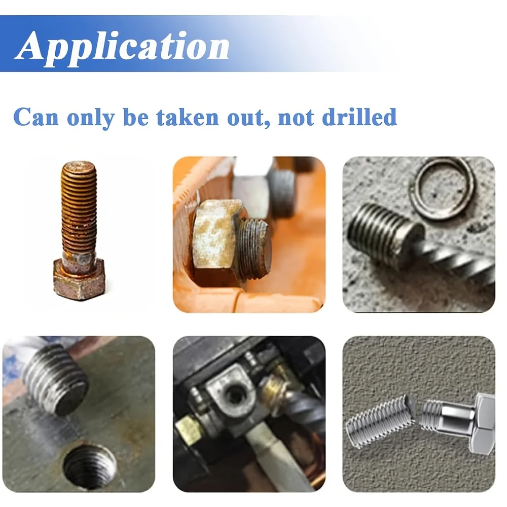 10 Pieces Damaged Screw Remover and Extractor Set 1/4 Inch Hex Shank Broken Screw Extractor Drill Bit Screws Bolts Quick Strippe