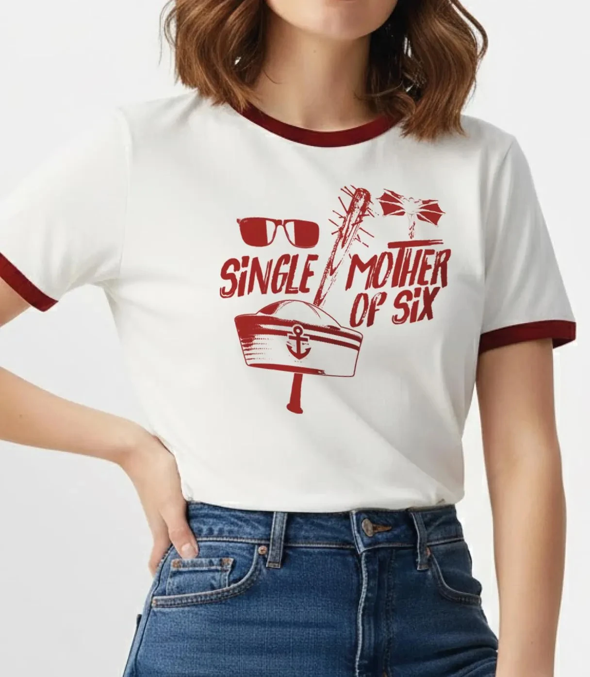 

Летняя футболка унисекс 2026 в стиле ретро 80-х, вдохновленная телешоу, с воротником-стойкой, футболка с принтом бейсбольной биты Стива, футболка Стив