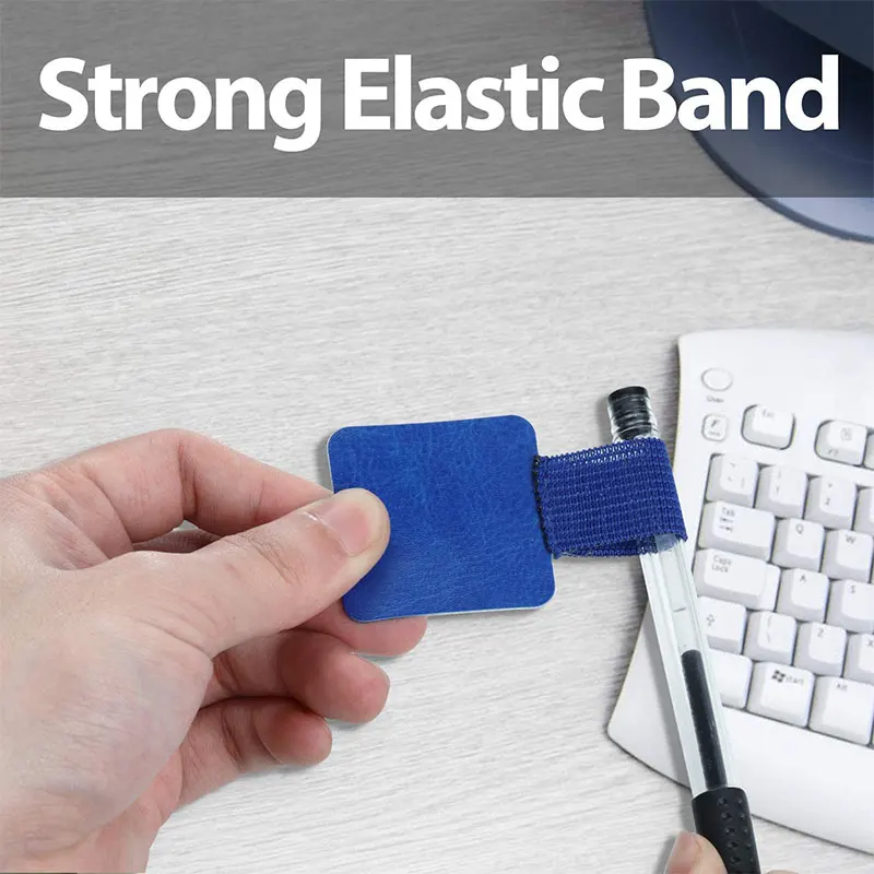 A16R-12 Pack Pen Loop Holder, Self-Adhesive Pen Holder Pencil Elastic Loop For Notebooks, Journals, Calendars