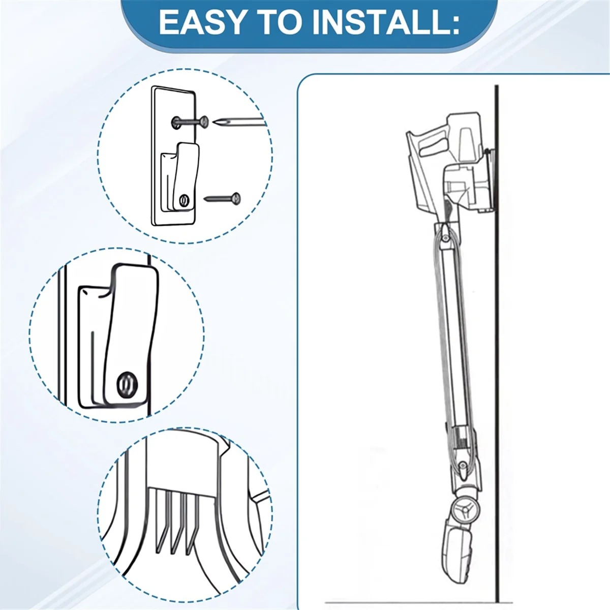 Vacuum Wall Mount Attachments for Shark HV300 HV302 HV320 HV322 Vacuum 416FFJV300 Wall Mount Hanger Hook Replace