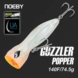 Noeby Popper Fishing Lure 140mm 75g Topwater Big Spalsh Wobbler Reinforced Artificial Hard Bait Sea GT Tuna Fishing Lures