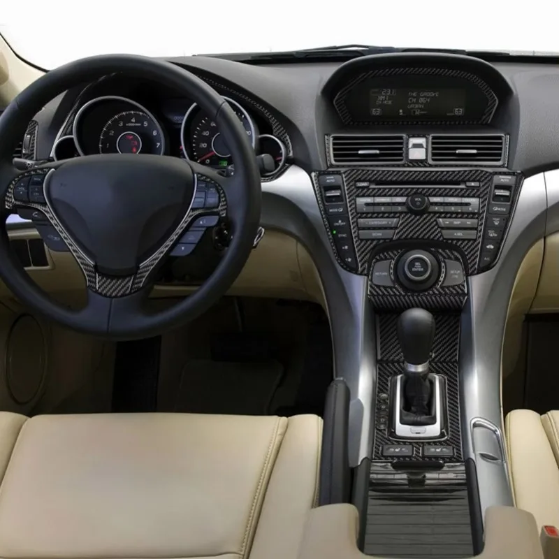 

Для 09-14 honda acura Tl комплект внутренних наклеек из углеродного волокна, аксессуар