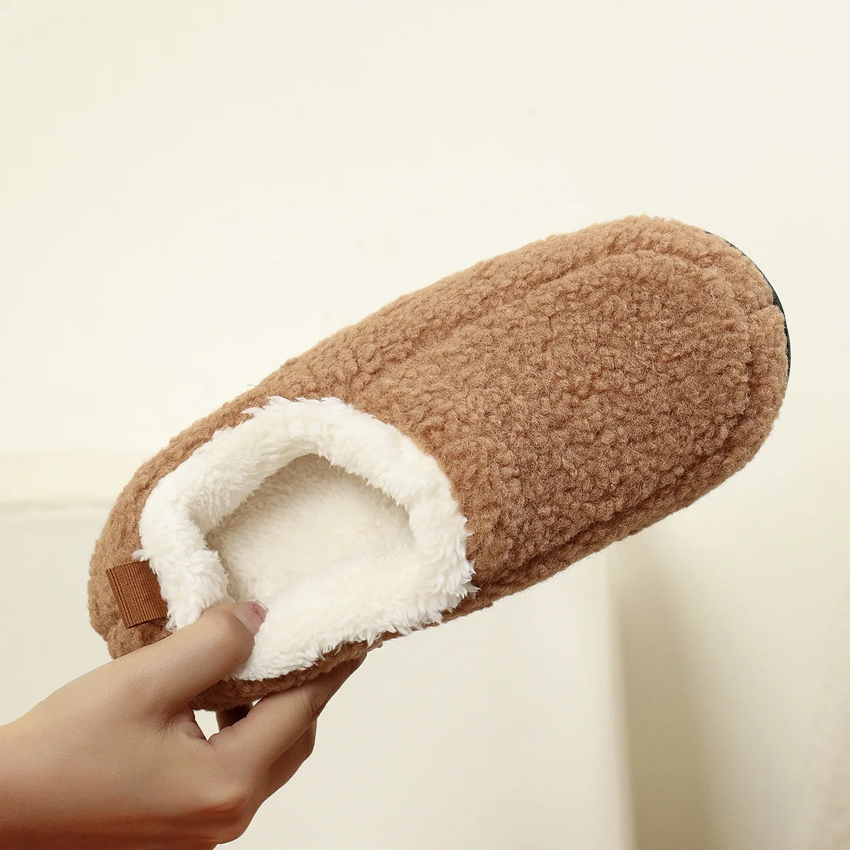 Shevalues Winter Flauschige Damen-Hausschuhe mit Plateausohle, Weiche Sohle, Rutschfeste Innen-Slides, Kuschelige Warme Damen-Hausschuhe – Detail 16
