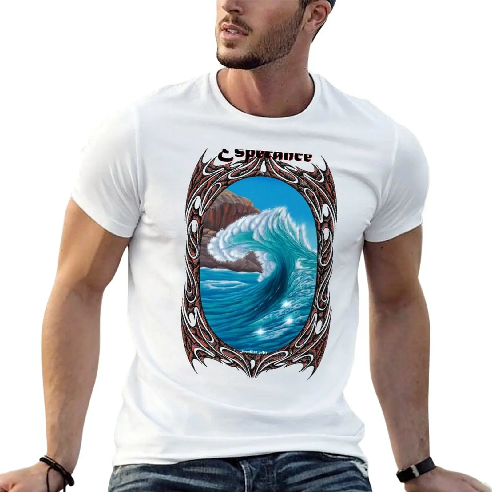 speedlineart, dempster peak T-Shirt korean fashion vintage anime shirt sweat shirts, men