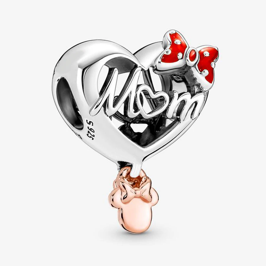 

S925 silver jewelry Disney series pendant 1:1 suitable for women diy making jewelry love balloon MOM beads small pendant