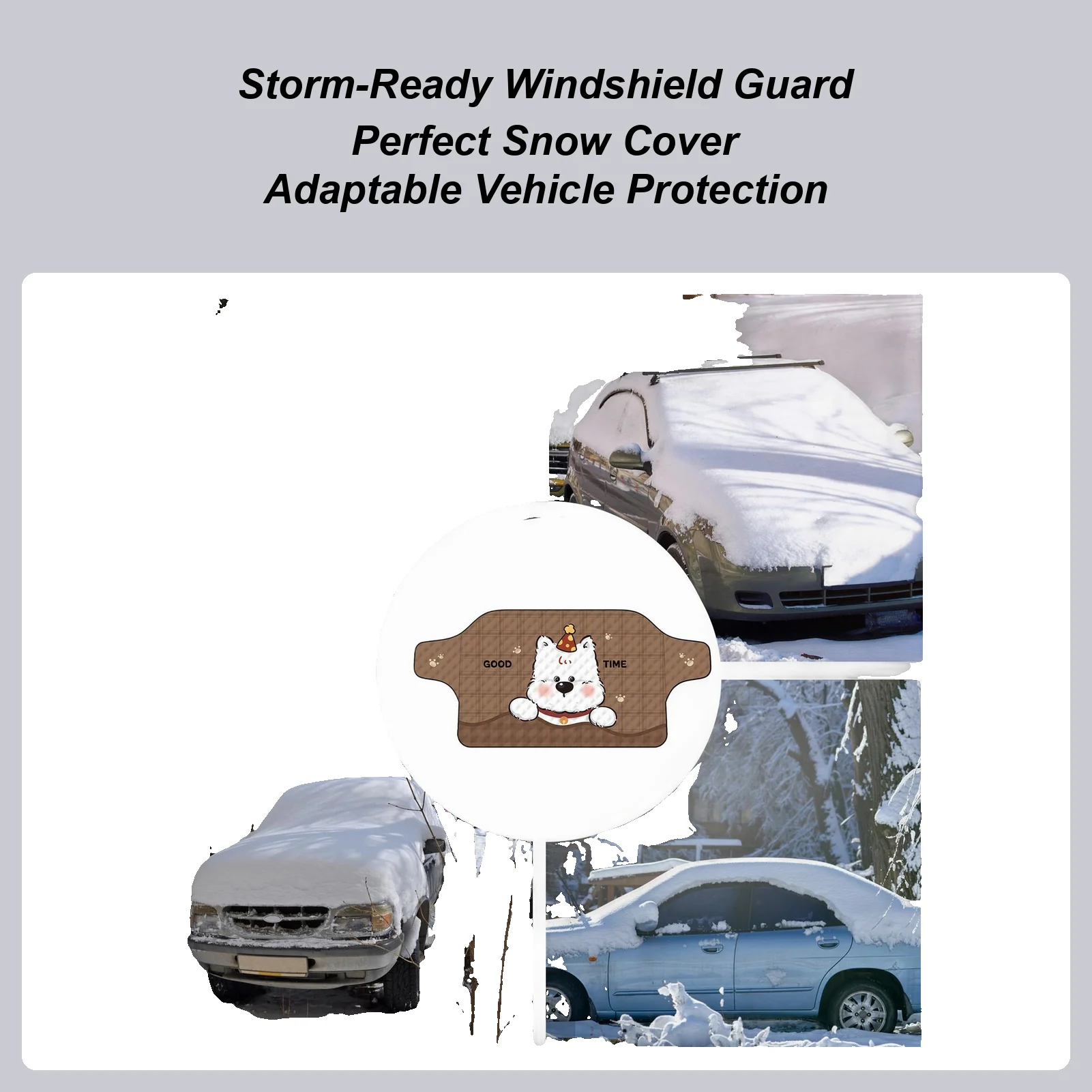 

Windshield Frost Cover 77x36inch All-Weather Heavy Duty Frost Protector Snow And Ice Windshield Cover For SUV Car Automotive