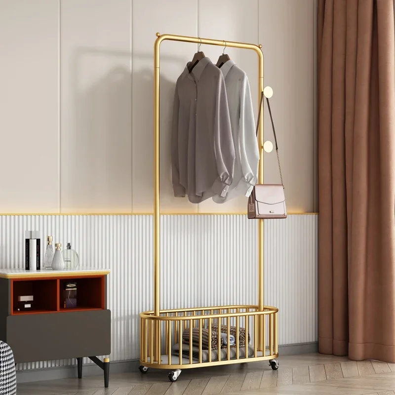 Golden Metal Bags Coat Rack Hanging Standing Corner Shelf Storage Live Room Household Multifunctional Perchero Furniture Home