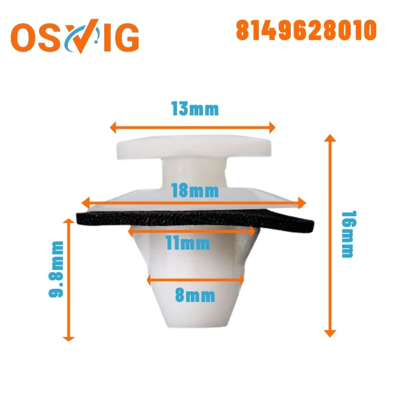 10PCS 8149628010 The rear tail light fixing clips suitable for Toyota Land Cruiser Prado and Lexus ES models.