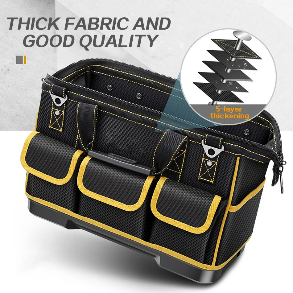 GanWei 2022 Upgrade Tool Bag 1680D Oxford Waterproof Large Capacity Storage Bag Electrician Woodworking Multifunction Toolkit