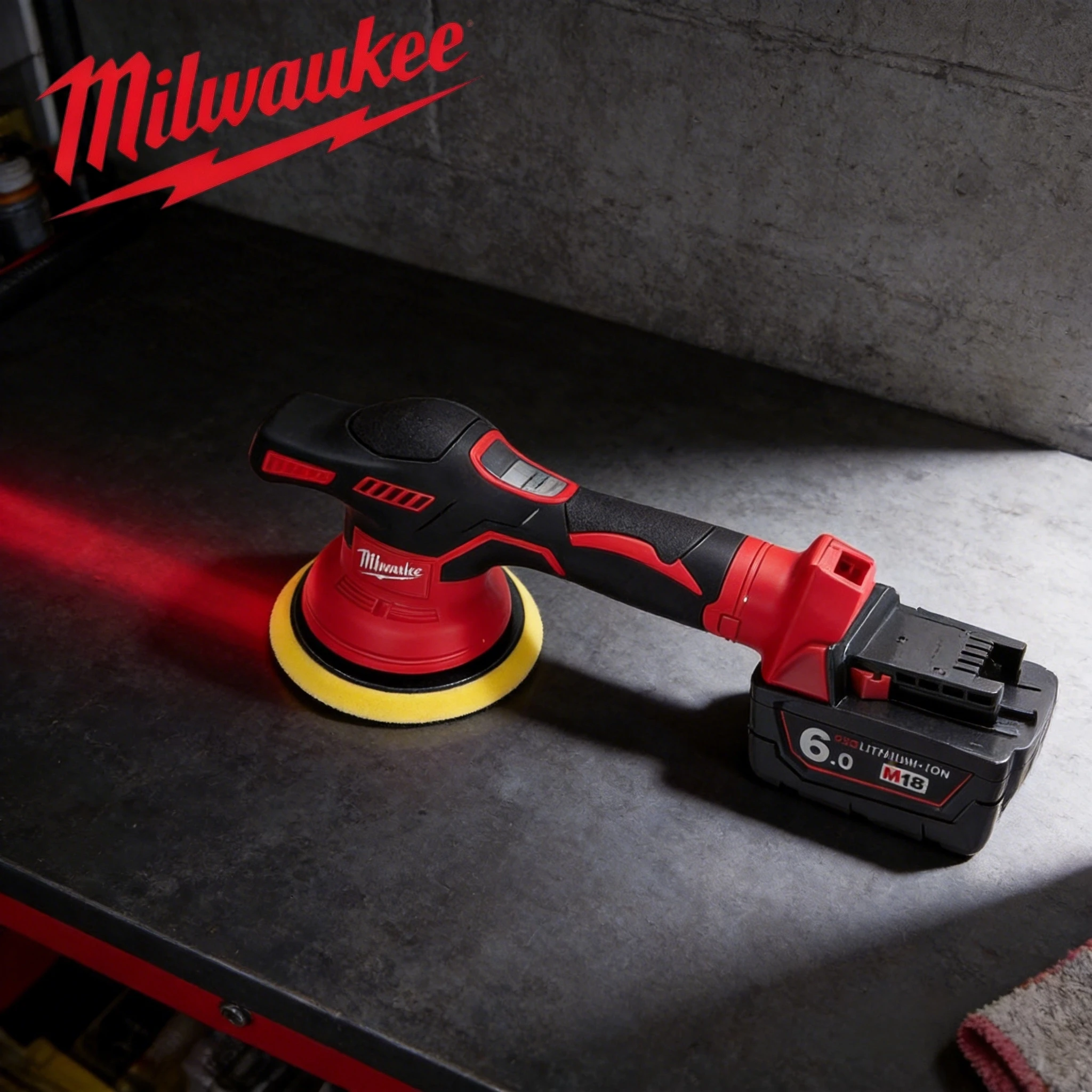 Milwaukee Cordless Car Polisher  Adjustable Auto Electric Waxing Sanding Sealing Glaze Tool Fit Milwaukee 18V Battery