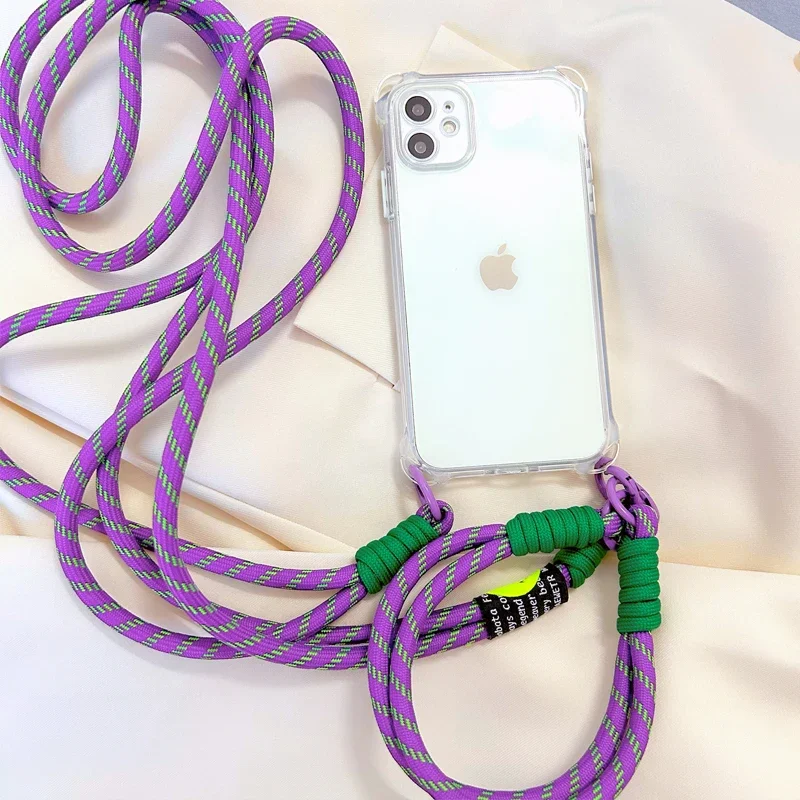 Fashion Lanyard Crossbody Mobile Phone Rope Mobile Phone Case For iphone 17 Air 16 15 14 13 11 12 Pro Max plus Cover