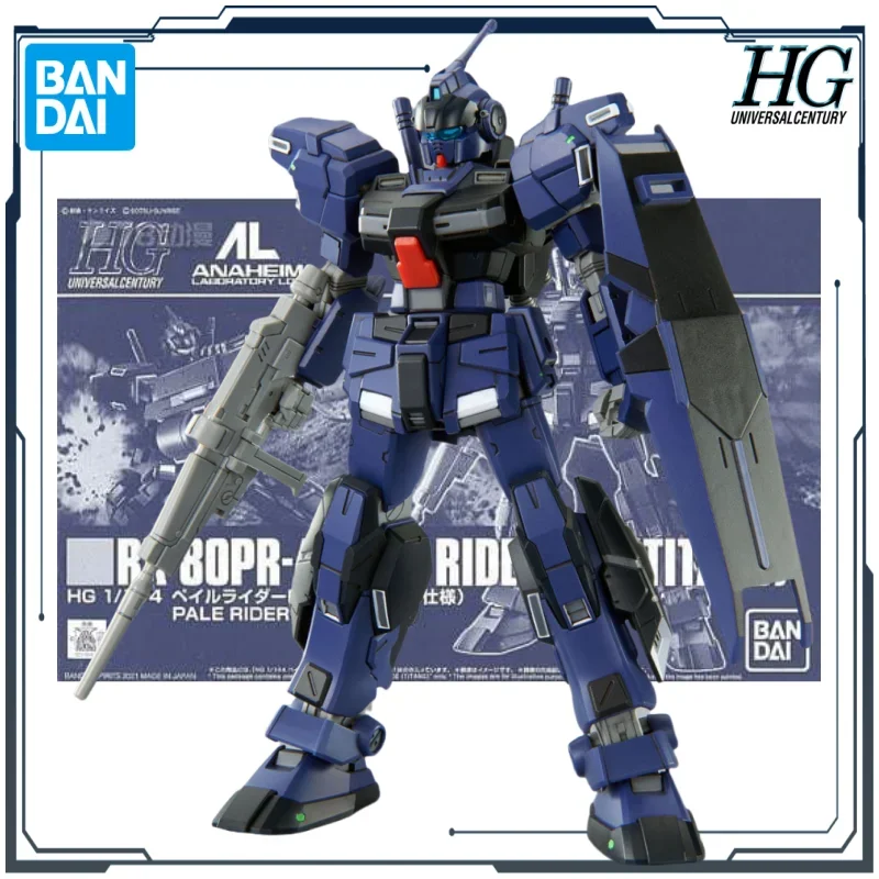 bandai-original-hg-version-exclusive-en-ligne-rx-80pr-pale-rider-dii（titans）1-144-modele-de-montage-d'anime-jouet-cadeau-pour-garcons-objet-de-collection