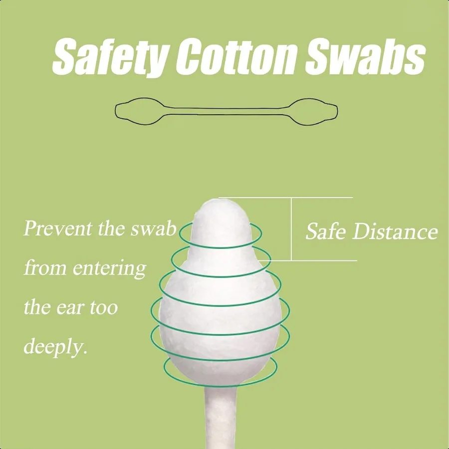 สำลีพันก้านสำหรับเด็กแรกเกิดและเด็กเล็ก ขนาดใหญ่ 160 ชิ้น