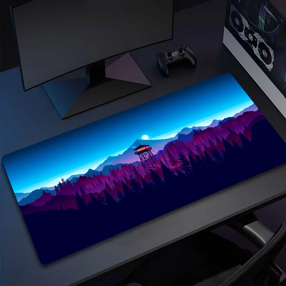 لوحة ماوس مطبوعة عالية الدقة من Firewatch Forest ، مطاط ، مانع للانزلاق ، وسادات مكتب طويلة ، لوحة مفاتيح للألعاب ، كمبيوتر ، مكتب ، طاولة ألعاب ، XXL