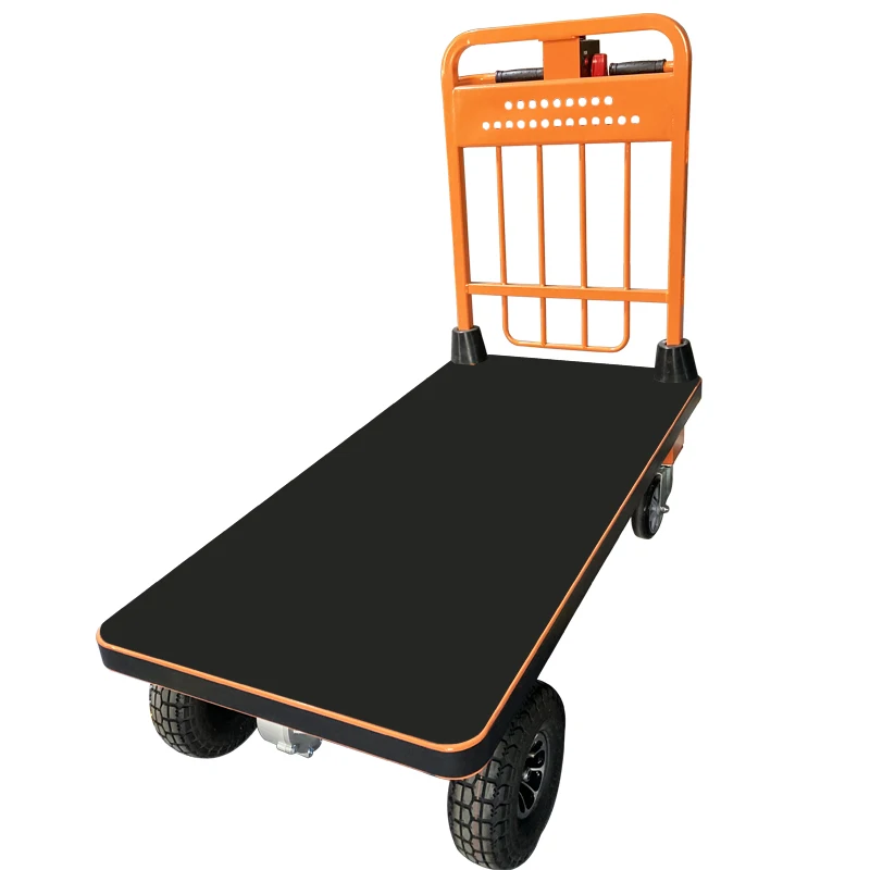 

Heavy Duty Electric Four-Wheel Flatbed Truck Hand Carts & Trolleys Manual Pushing & Pulling Truck Mounted Vehicle Goods