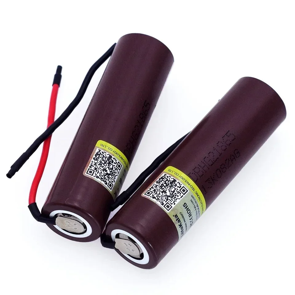 HG2 18650 3000mAh Rechargeable battery 18650HG2 3.6V discharge 20A, dedicated batteries+DIY Silica gel Cable