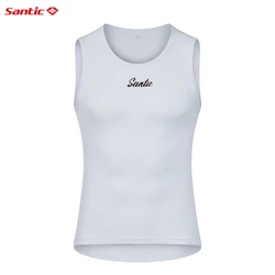 Santic Cycling Vest Lightweight Cycling Quick Drying Vest Breathable Bike Short Sleeved Sports Running Base Shirt