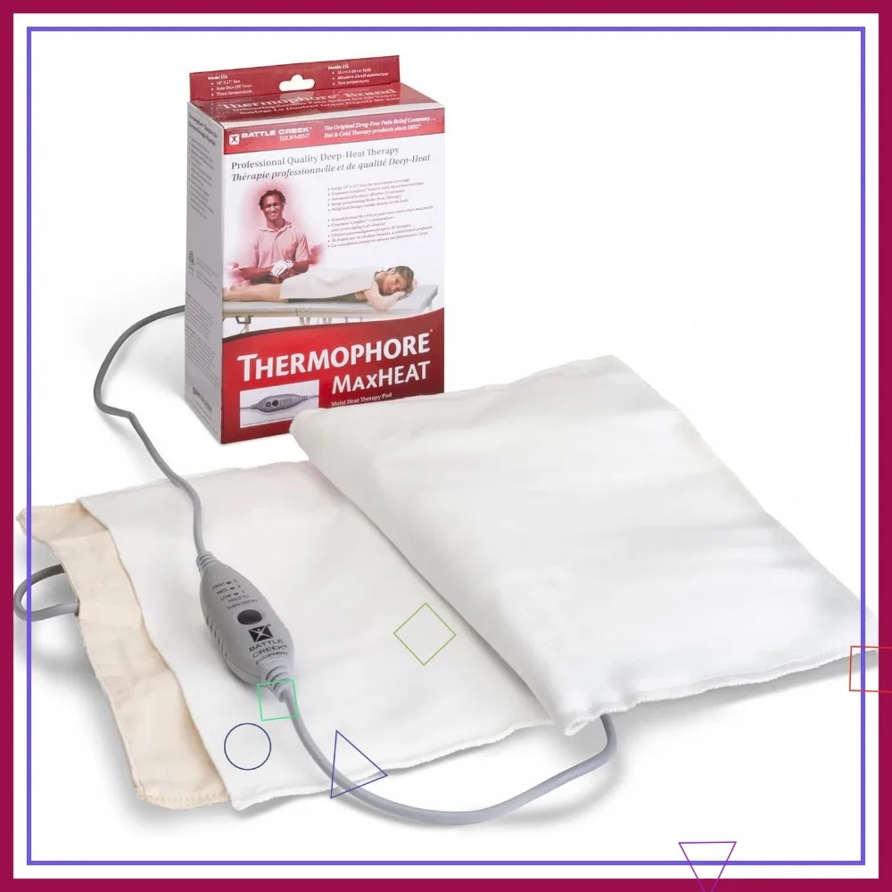 

Large 14"x27" XL Moist Heating Pad, Deep Heat Therapy for Muscle & Back Pain Relief, Heavy Weighted Design