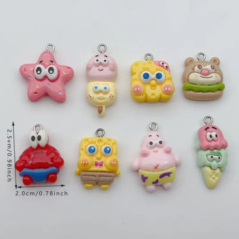 10pcs Cartoon Animal Charm Decorative Resin Pendant DIY Jewelry Accessories Making Earrings Necklace image 6