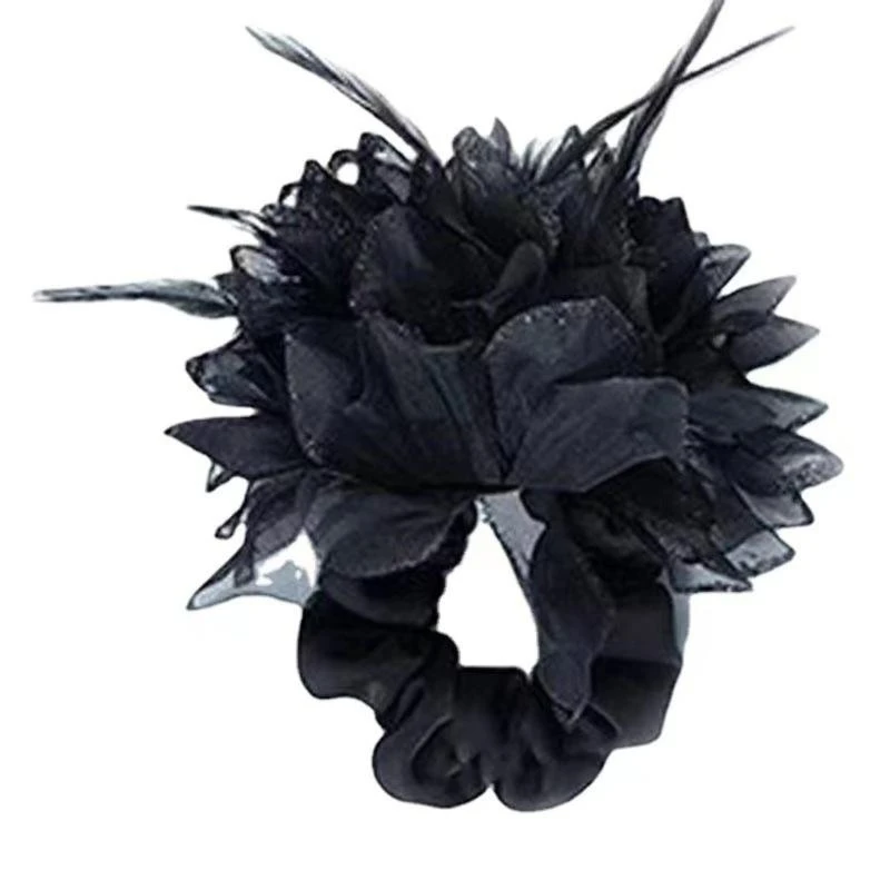 39BD Big Flower Hair Scrunchies Hair Tie Headpiece Elastic Hair Rope