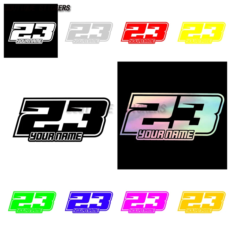 

Dirt Bike 23Numbers and Name Sticker Decals Vinyl Racing MX Motocross