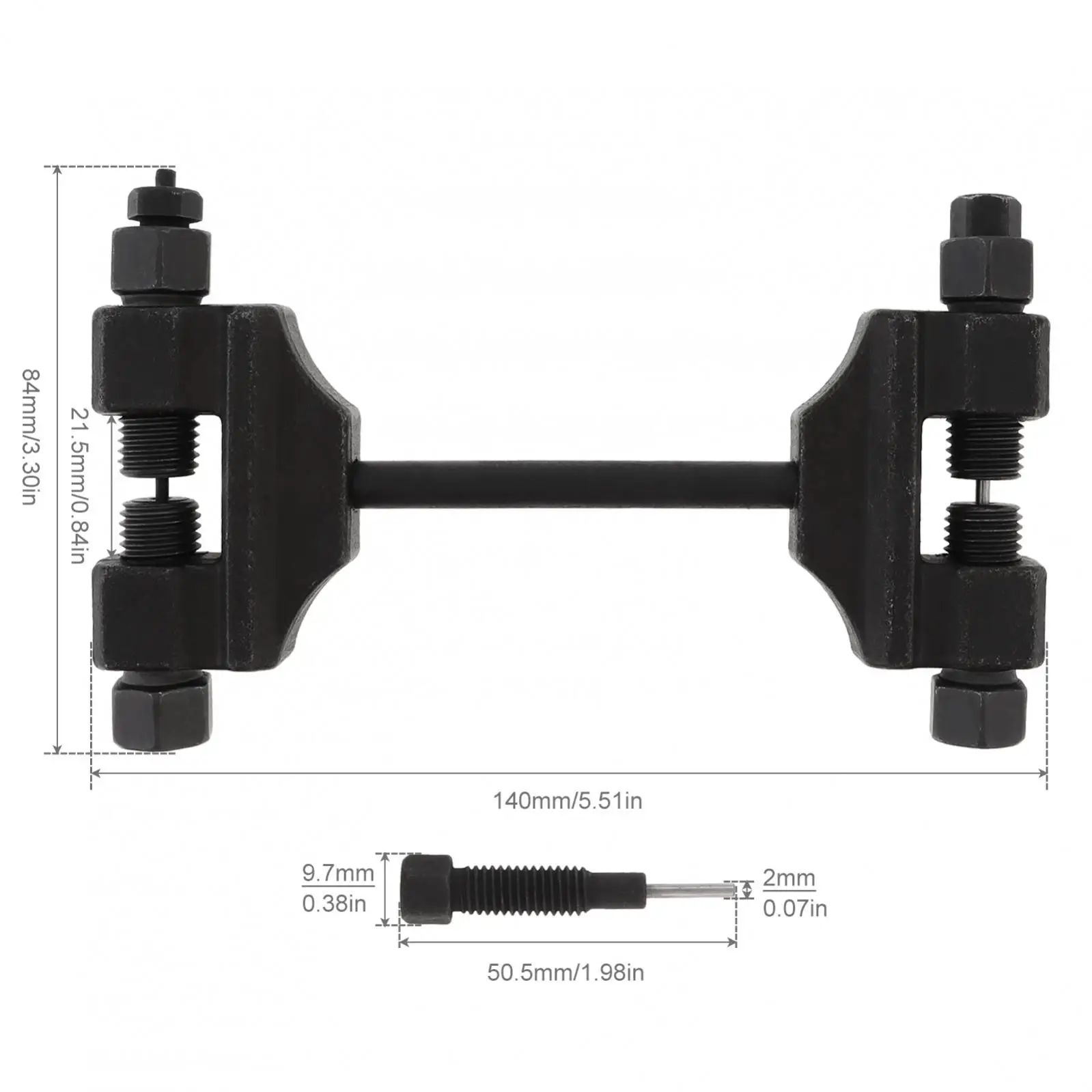 Universal Motorcycle Chain Remover Repair Tools Chains Rivet Remover Tool Fit for Honda / Yamaha / Motorcycle Timing Chain 2MM