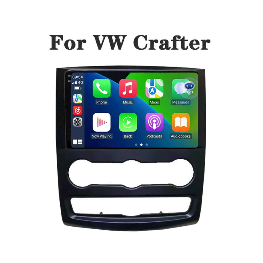 10 inch Android 16 autoradio multimediaspeler GPS stereo CarPlay+auto WIFI+4G DSP voor VW Crafter en Mercedes Benz Sprinter - afbeelding 2