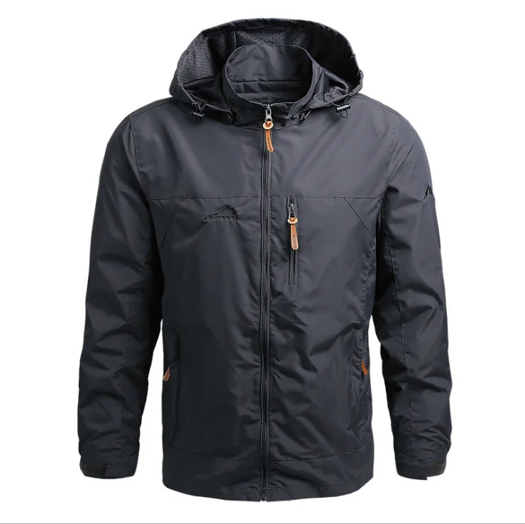 2024 Men New Camping Jacket Windbreaker Waterproof Winter Hooded Zip-Up Jackets Man Softshell New Jacket Cargo Coat Outwear