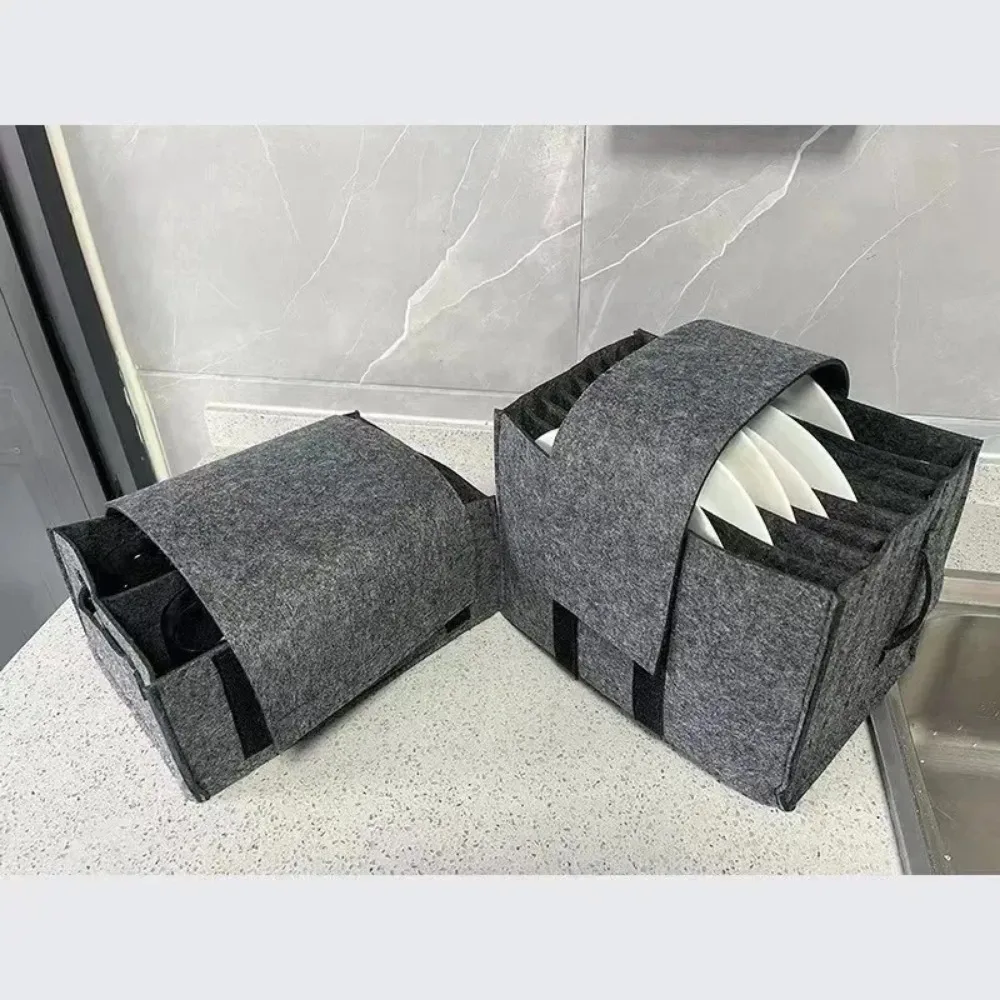Caravan Plate Holder Tableware Storage Bag for Motorhome Campervan Boat Cupboard Interior Accessories RV Tableware Racks Parts