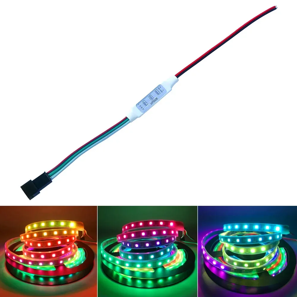 SP002E Controller LED RGB 600 Pixel Dimmer 3 Tasti DC5-24V USB 5V per WS2811 WS2812B Barra luminosa a colori magici indirizzabili