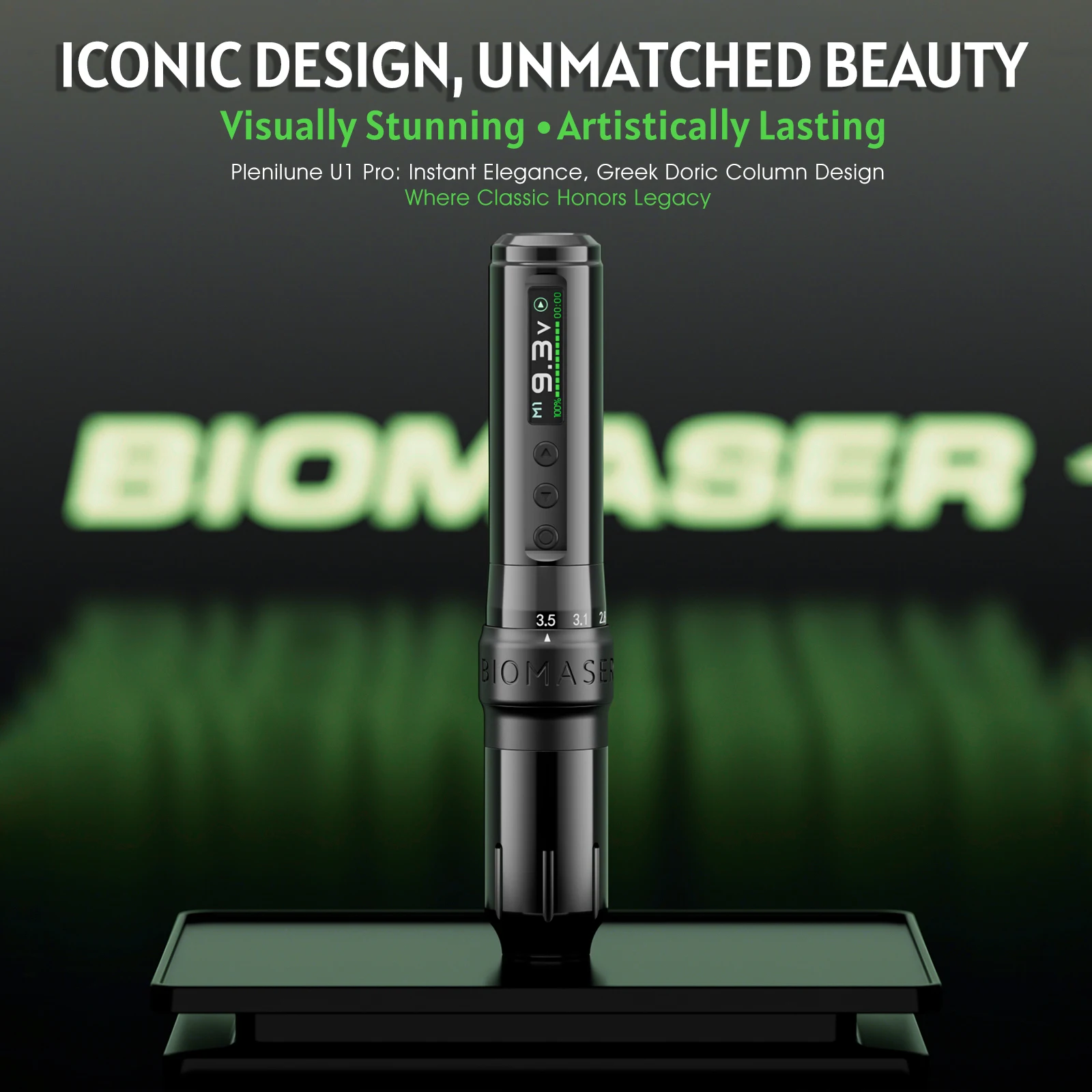Biomaser U1Pro Wireless Tattoo Machine Super High Quality Rotary Pen Powerful Coreless Motor 2000mAh Battery LED Digital Display