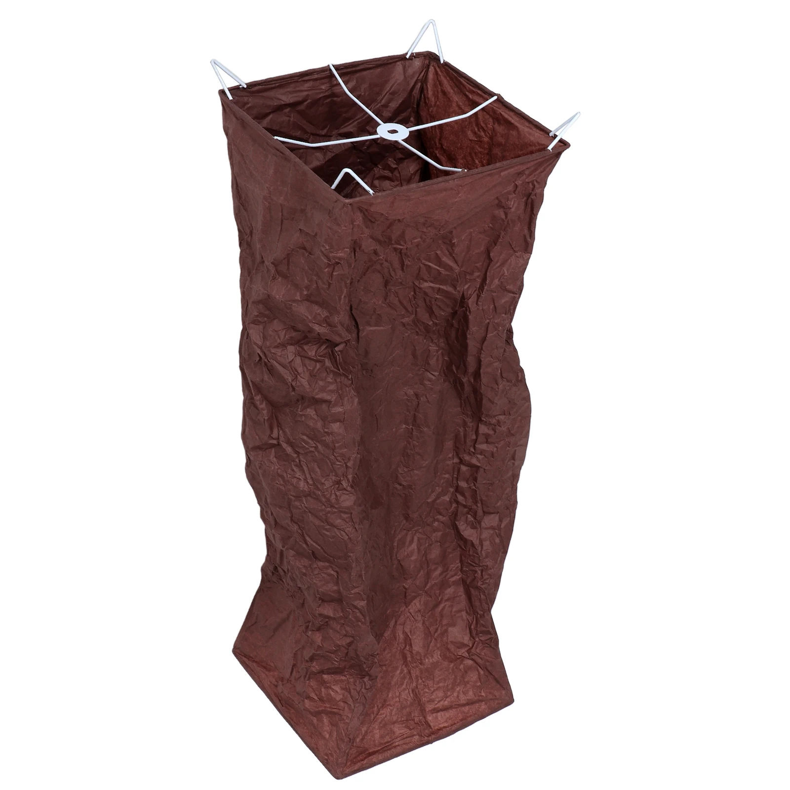 

Brown Paper Floor Lamp Shade 49 Inch, Handcrafted Foldable Lampshade Replacement, Soft Illumination for Living Room Bedroom