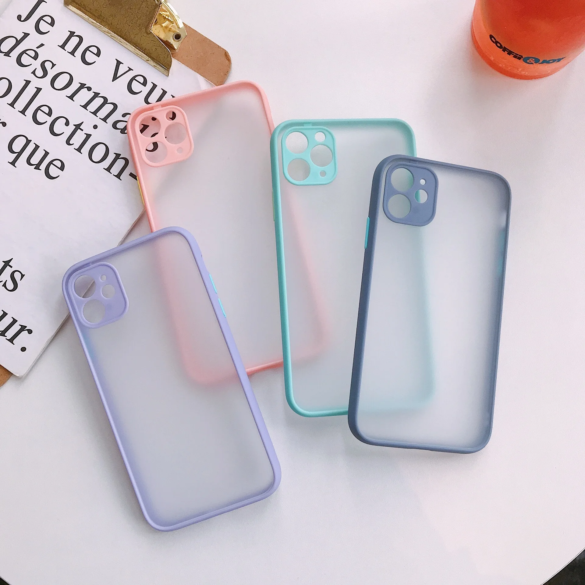 Simple Matte Bumper Phone Case For iPhone 17 16 15 14 11 12 13 Pro Max Cover XR XS X 15 8 Plus Shockproof Soft Silicone Cases view 5
