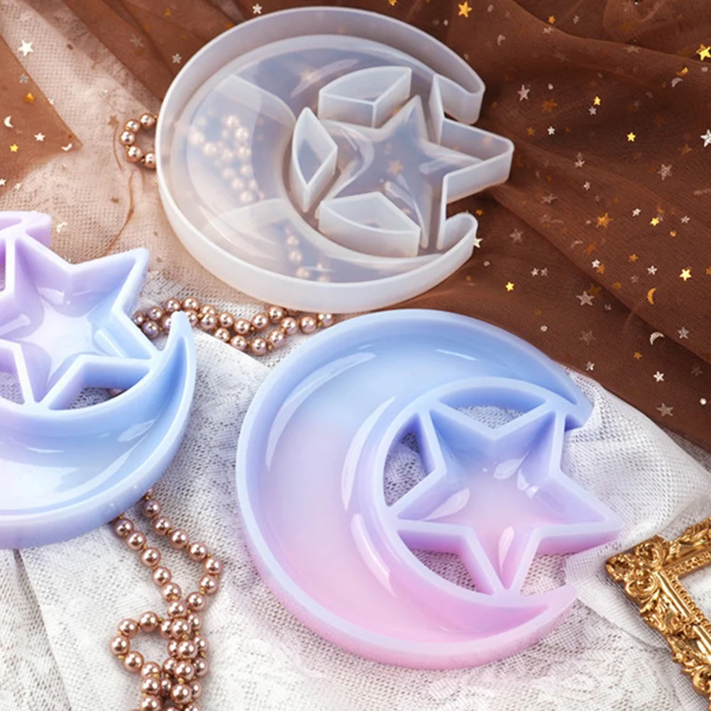 

Durable Crescent Mold Silicone Diy Casting Mould Exquisite Storage Plate Stylish Creative Star Wear-Resistant Smooth Demould