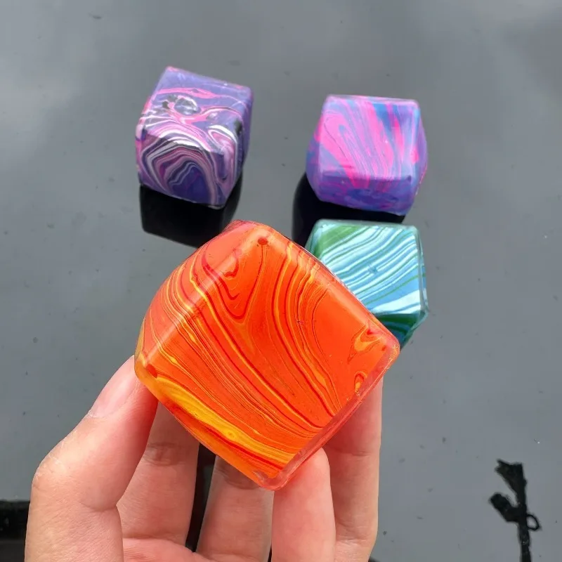 Squishy Flow Pattern Cube Kneading Squeeze Toy Stress Relieving Kneading Venting Toy Slow Rebound Decompression Gift for Adult