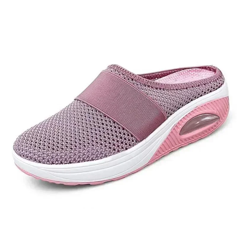 Women's Summer Slippers Mesh Breathable Premium Slippers Retro Anti-Slip Casual Women Platform Plus Orthopedic Diabetic Sandals