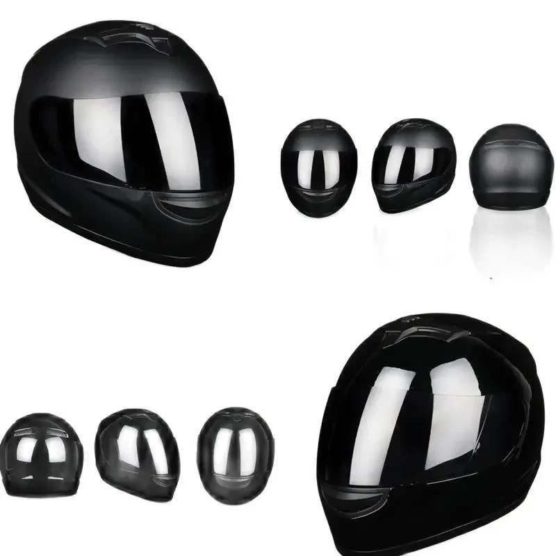 

Matte Black Four Season Original motorcycle helmet full face Helmet kaciga casco moto capacete with neckerchief