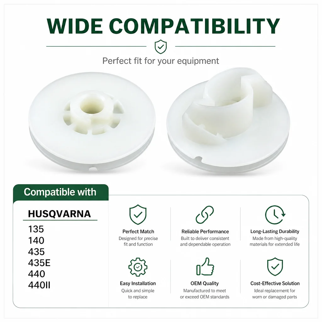 Replaces 579427901 504597101 Recoil Starter Pulley For Husqvarna 135 140 435 435E 440 440II Chainsaw Parts Repair Kit