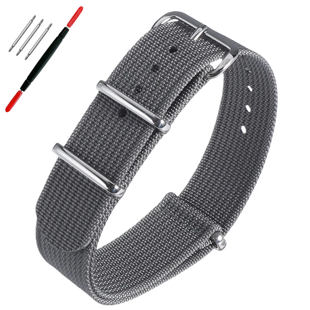 Neues geripptes Nylon-Uhrenarmband, universelles Segeltuch-Uhrenarmband 16mm 18mm 19mm 20mm 21mm 22mm 24mm, Militäruhrenarmband – Detail 13