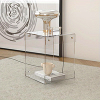 Acrylic transparent edge few Internet celebrities simple bedroom bedside table Nordic coffee table sofa few ins light luxury she