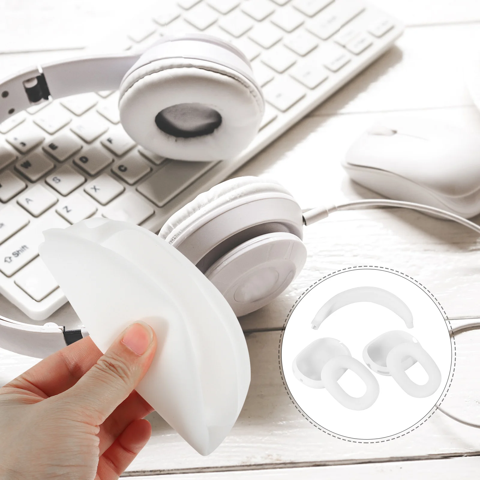 

1 set 1 Set Tpu Headphone Cover Earphone Case Cushion For Scratch Resistant Drop Proof Comfort Fit Stylish Design