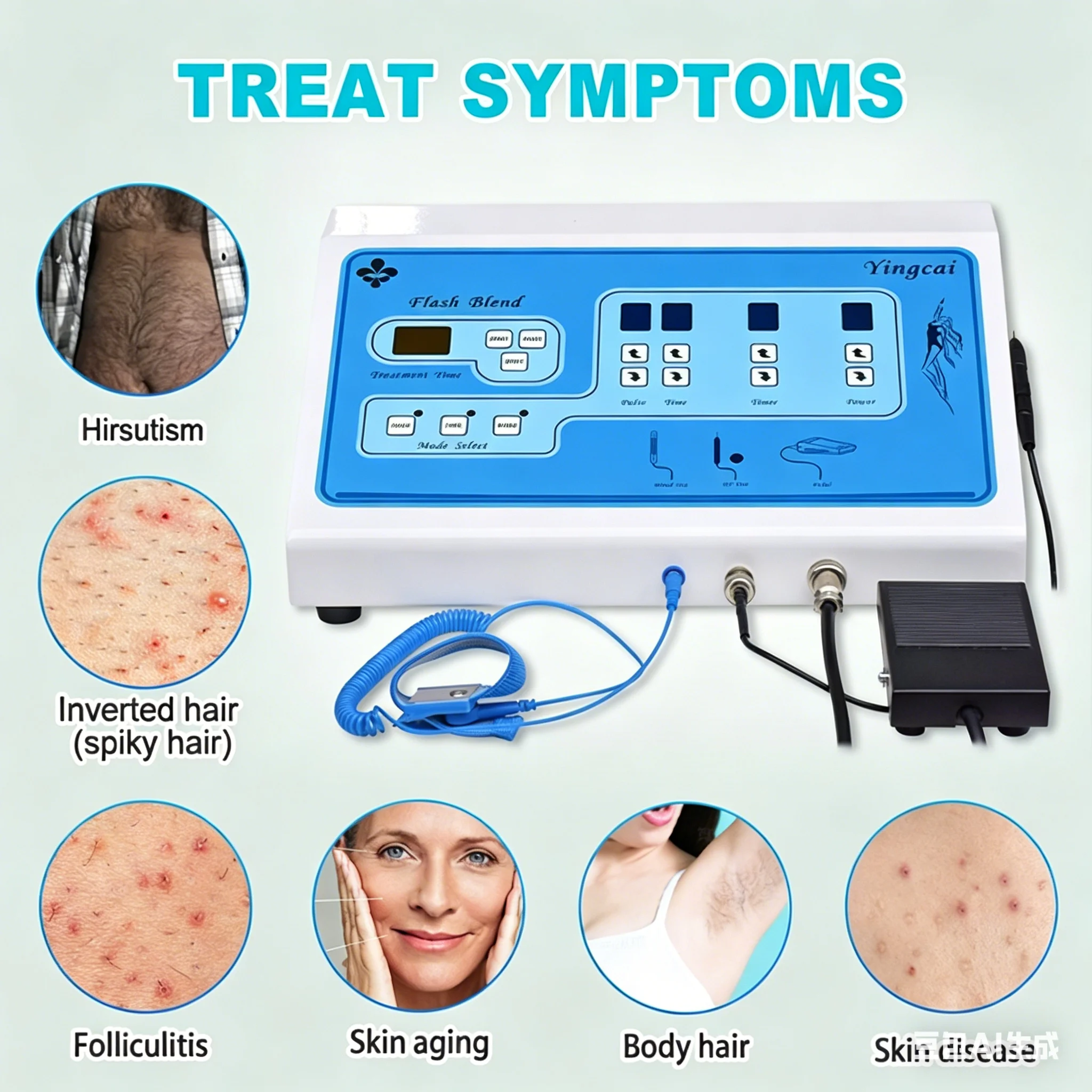 2026 Portable Pigment Removal Device Painless Electrolysis Machine Electric Needle Hair Removal for Men