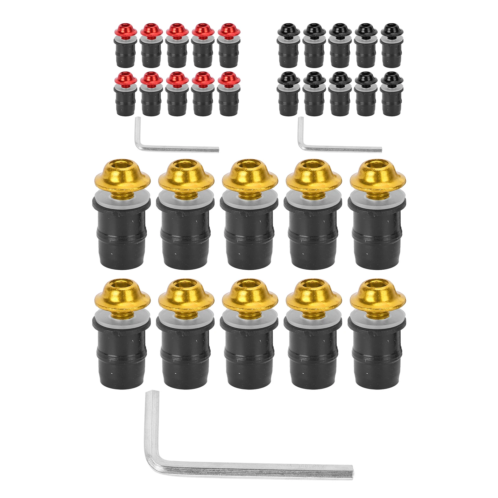 10PCS Motorcycle M5x16mm/0.6in Windscreen Windshield Screw Bolt Kit Universal with Wrench Autocycle Accessories Windscreen Nuts