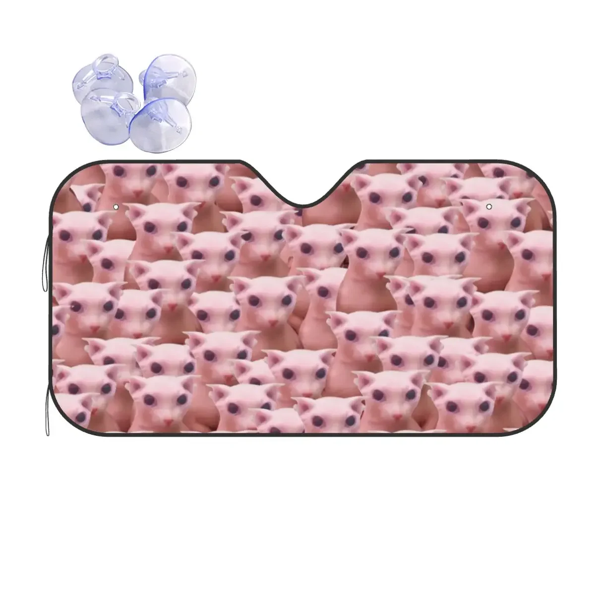 

Bingus Army Windshield Sunsha Anime Sphynx Cat Cute Car Front Windshield 70x130cm Sunsha Visor UV Protector